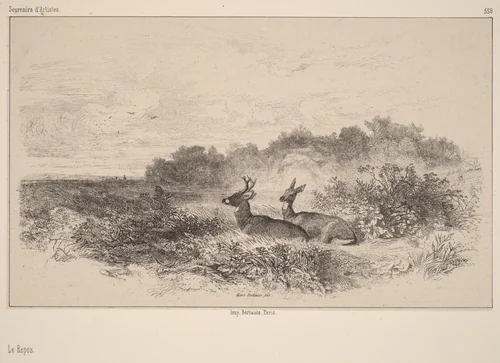 Le Repos by Karl Bodmer, print, 1809-1893