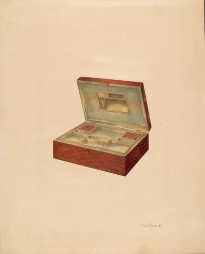 Jewelry or Sewing Box by George V Vezolles, index of american design, 1937