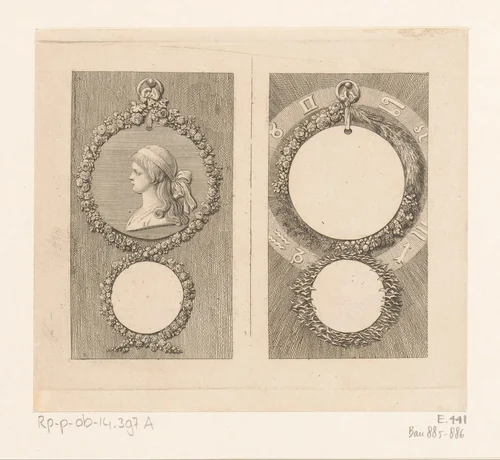 Portret en titelpagina voor de Lauenburg kalender 1783 by Daniel Nikolaus Chodowiecki, print, 1782