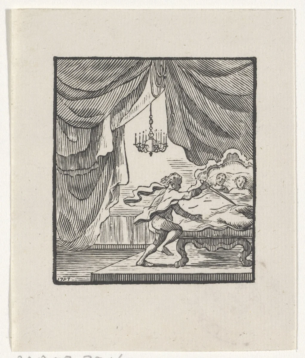 Voorstelling van een verhaal uit de Aesopus fabelen by Hendrik Numan, print, 1783