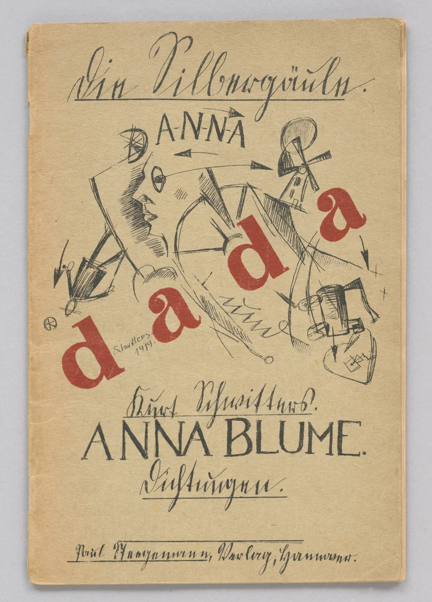 Anna Blume: Dichtungen (Die Silbergäule, vol. 39/40) by Kurt Schwitters, illustrated book, 1919