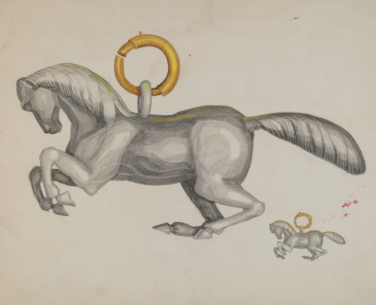 Horse Watch Fob by Tulita Westfall, index of american design, 1937