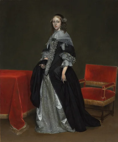 Portrait of a Woman by Gerard ter Borch, painting, 1650-1670