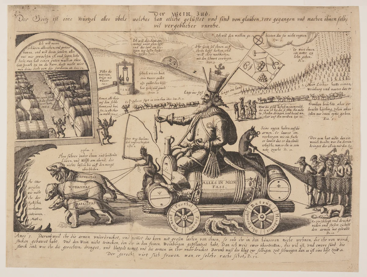 Der Wein Jud by Jan van der Heyden, print, 1628