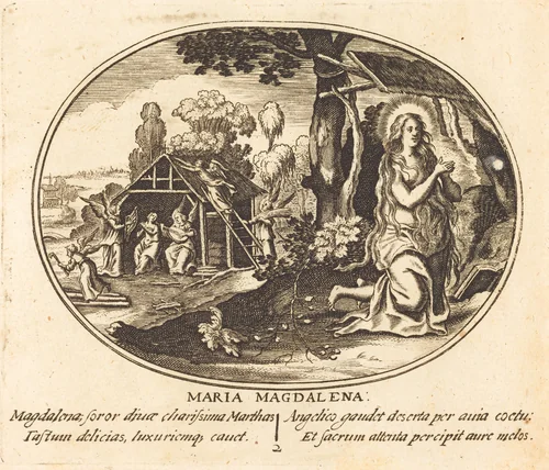 The Penitence of Mary Magdalen by Balthasar Moncornet, print, 1600-1668