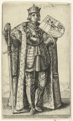 Portret van Filips de Schone, hertog van Bourgondië by Adriaen Matham, print, 1620