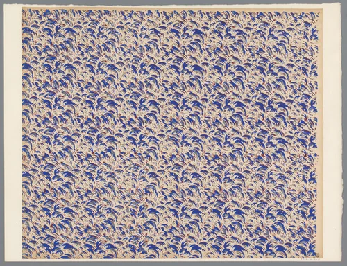 Blad met strooipatroon van bladmotief by anonymous, print, 1800-1900