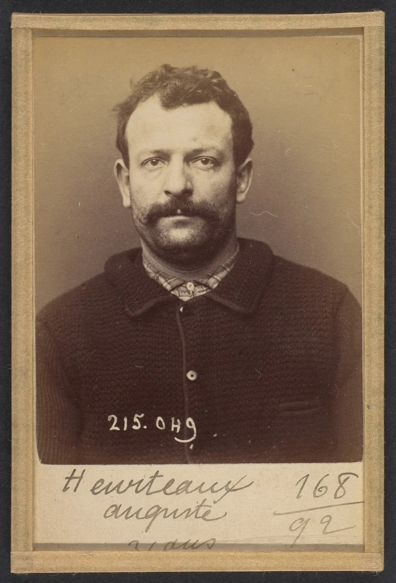 Heurteaux. Auguste. 31 ans, né à Paris Xe. Polisseur. Anarchiste. 3/3/94. by Alphonse Bertillon, photograph, 1894