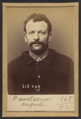Heurteaux. Auguste. 31 ans, né à Paris Xe. Polisseur. Anarchiste. 3/3/94. by Alphonse Bertillon, photograph, 1894