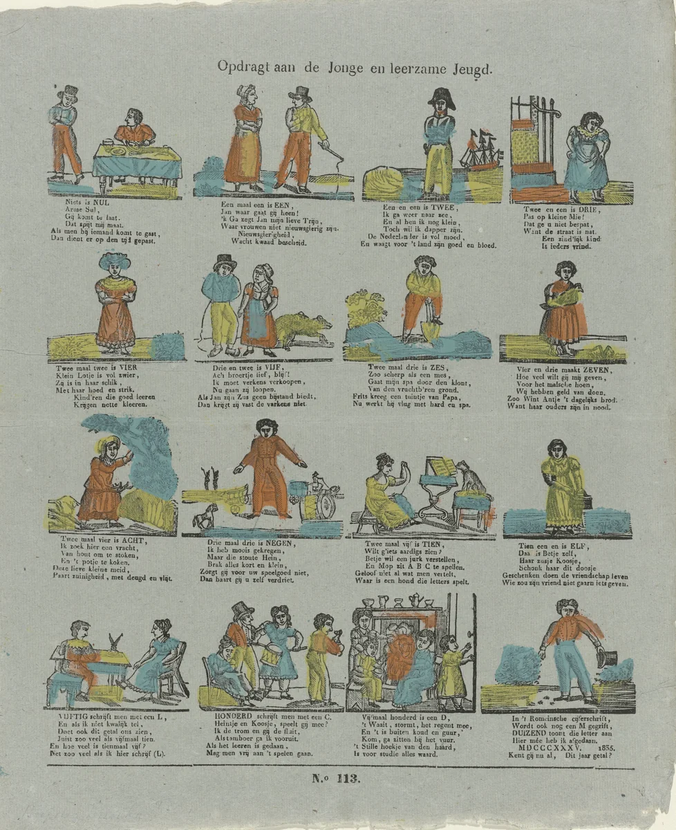 Opdragt aan de jonge en leerzame jeugd by Philippus Jacobus Brepols, print, 1800-1833