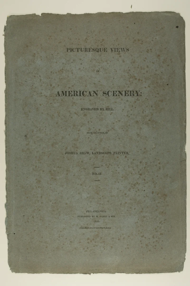 Portfolio Cover for Picturesque Views of American Scenery, No. II by Joshua Shaw, print, 1819-1821