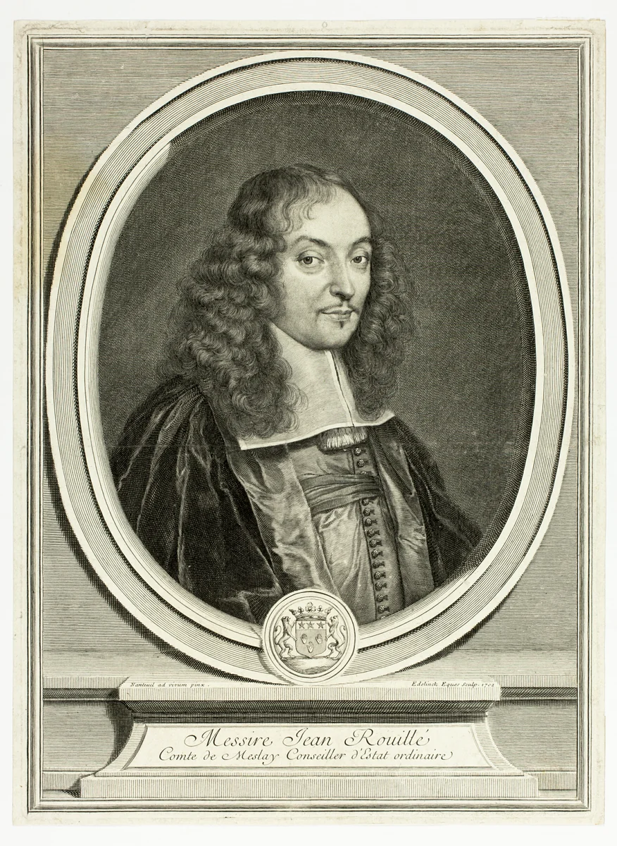 Sir Jean Rouillé, Count of Meslay by Gérard Edelinck, print, 1702