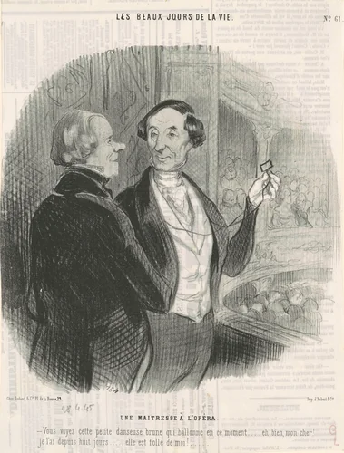 Une maitresse a l'opera by Honoré Daumier, print, 1845
