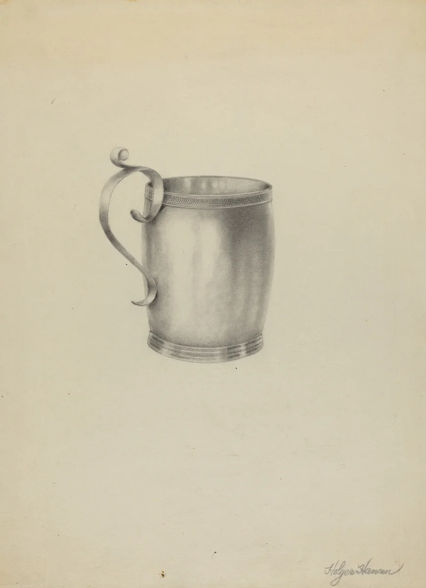 Silver Mug by Holger Hansen, index of american design, 1986