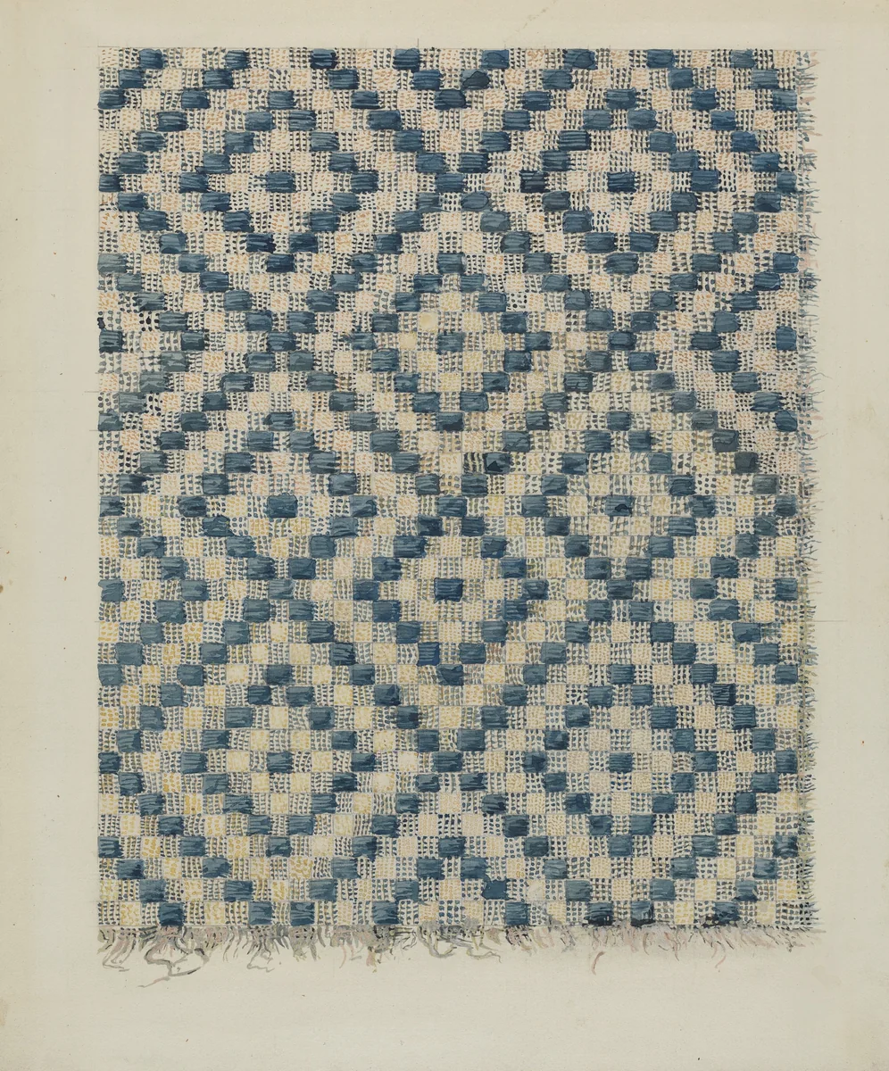 Coverlet Fragment by Alois E. Ulrich, index of american design, 1936