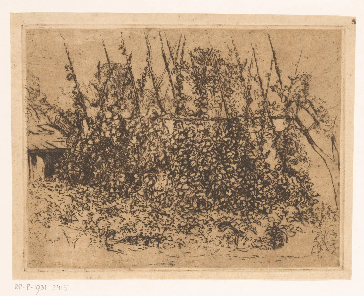 Bonenstaken by Johannes Löhr, print, 1892-1928