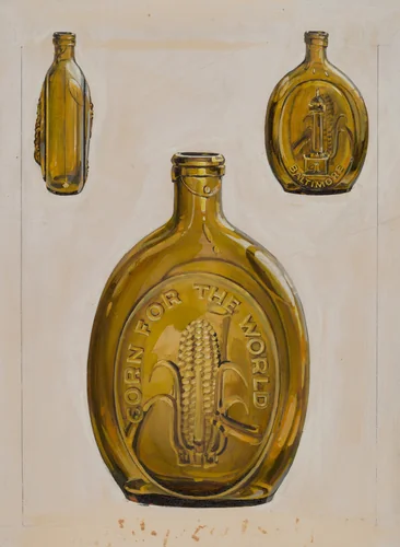 Flask by American 20th Century, index of american design, 1935-1942