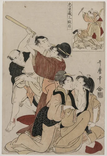 Chushingura: Act III of The Storehouse of Loyalty by Kitagawa Utamaro (喜多川歌麿), print, 1797-1799
