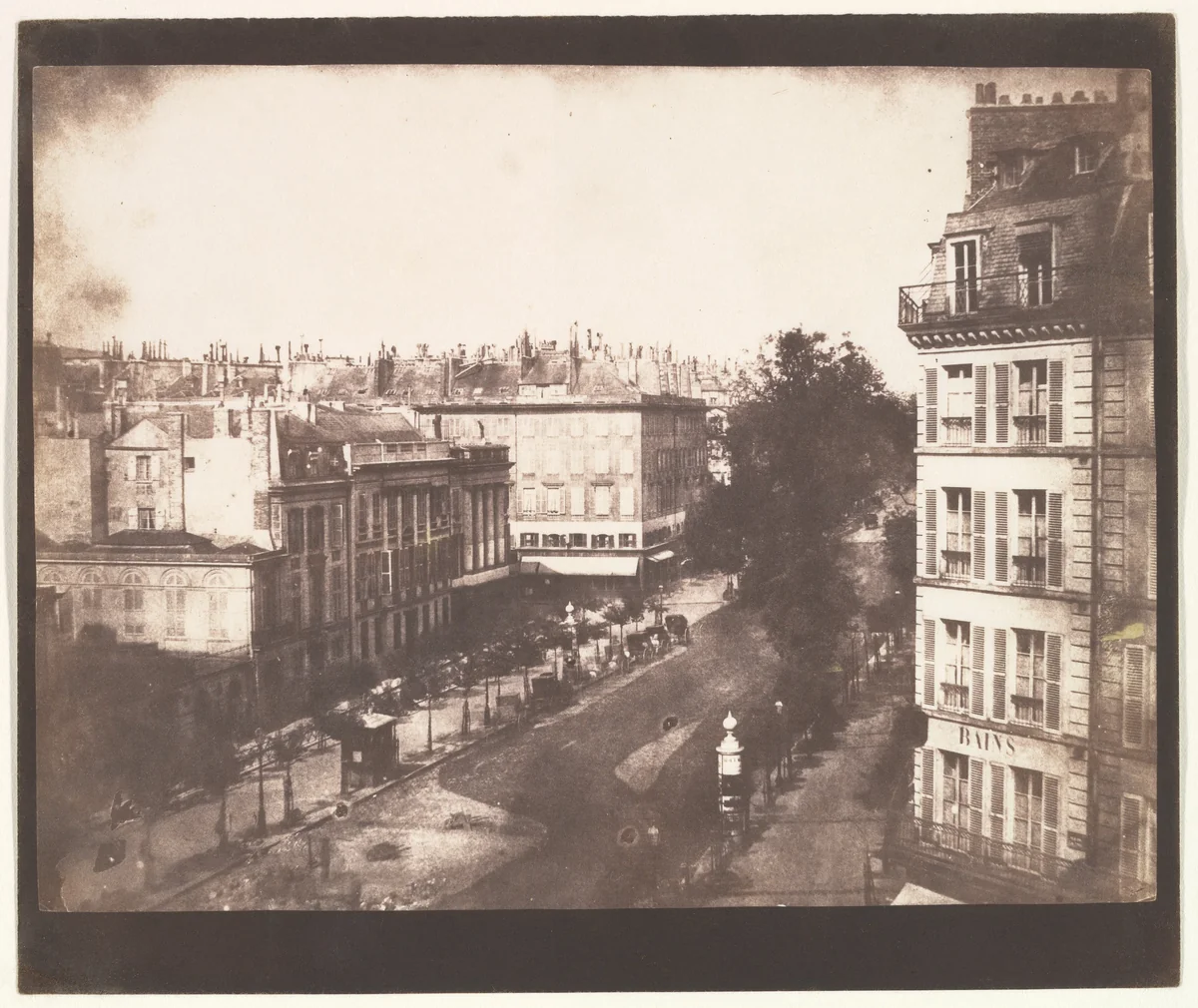 View of the Boulevards of Paris by William Henry Fox Talbot, photograph, 1843