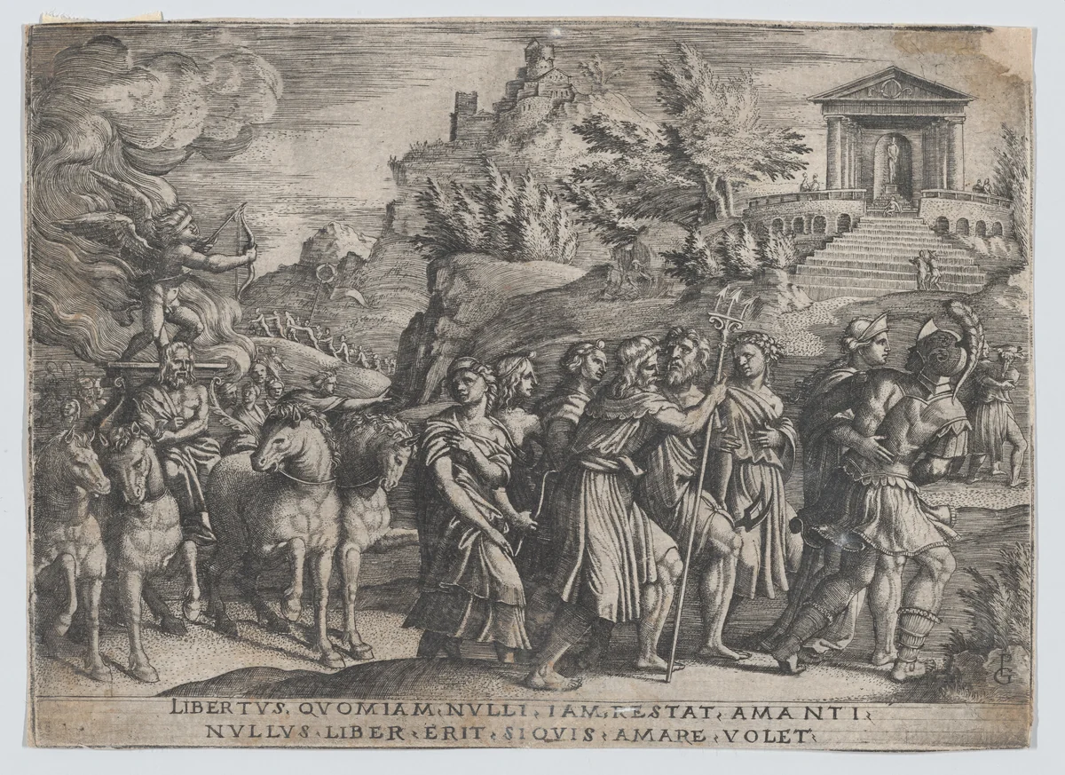 The Triumph of Love, from "The Triumphs of Petrarch" by Georg Pencz, print, 1529-1549