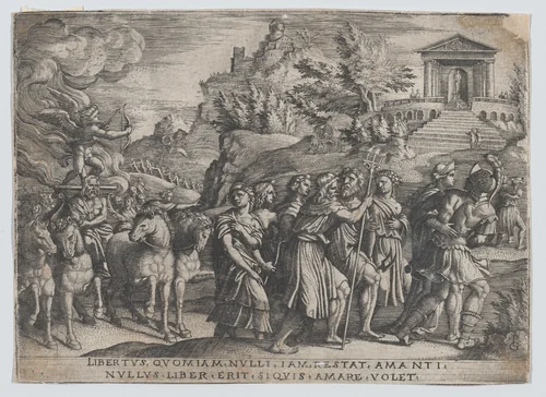 The Triumph of Love, from "The Triumphs of Petrarch" by Georg Pencz, print, 1529-1549
