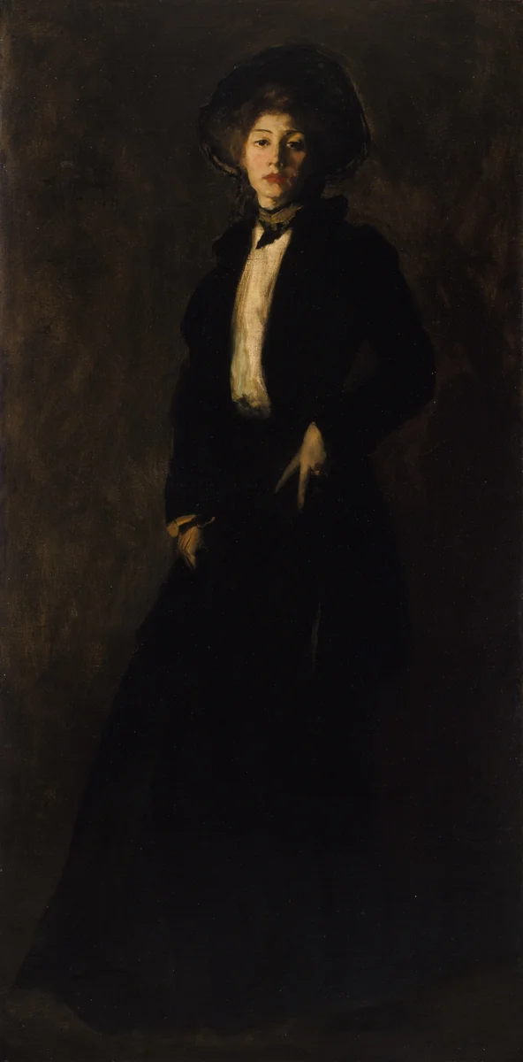 Young Woman in Black by Robert Henri, painting, 1902
