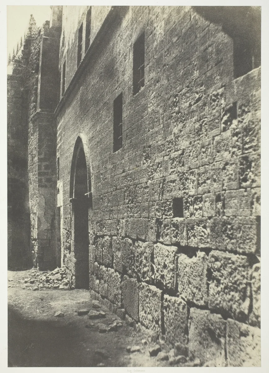 Jérusalem, Auberge d'Allemagne by Auguste Salzmann, photograph, 1854