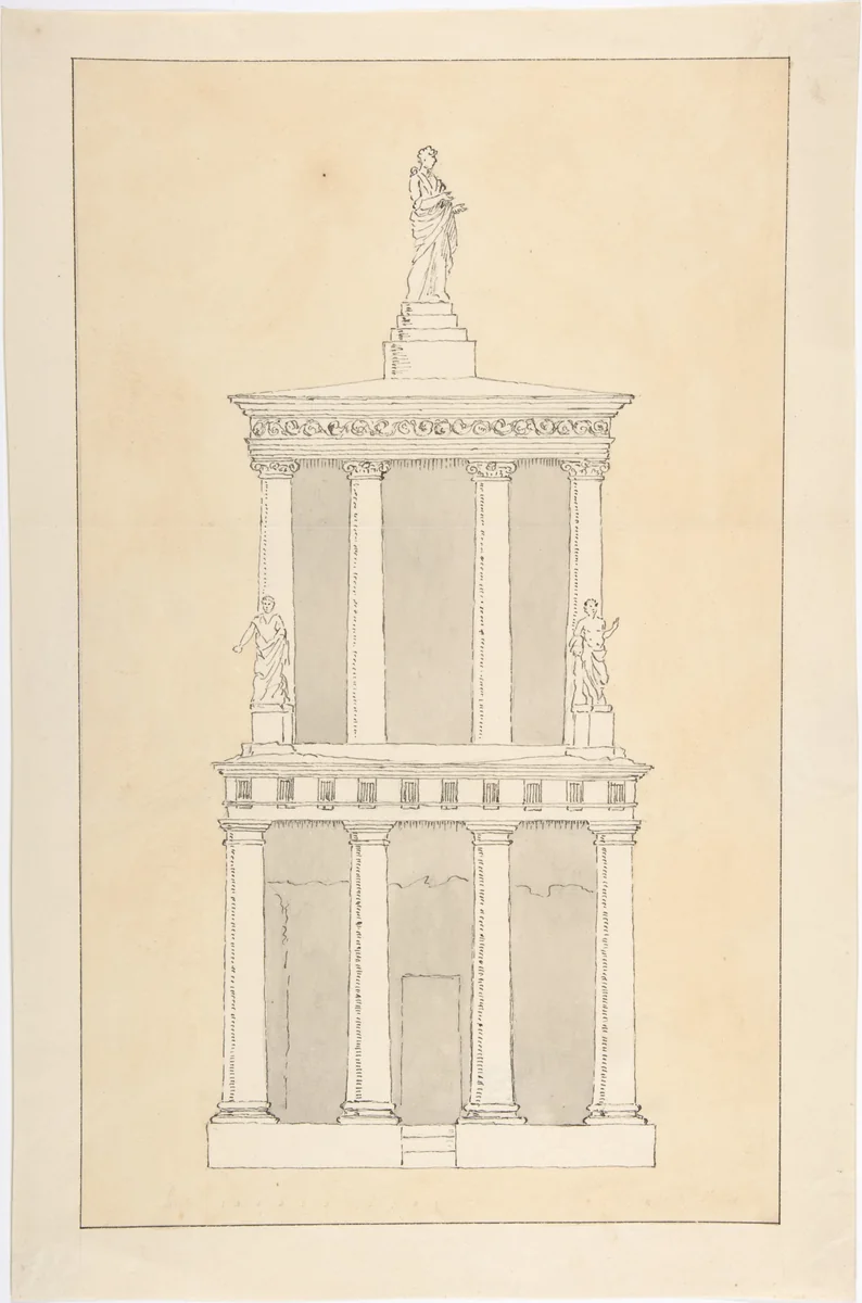Design for Tomb of Mamier by anonymous, drawing, 1700-1799