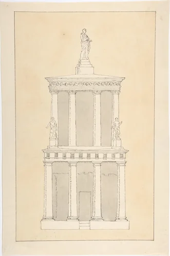 Design for Tomb of Mamier by anonymous, drawing, 1700-1799