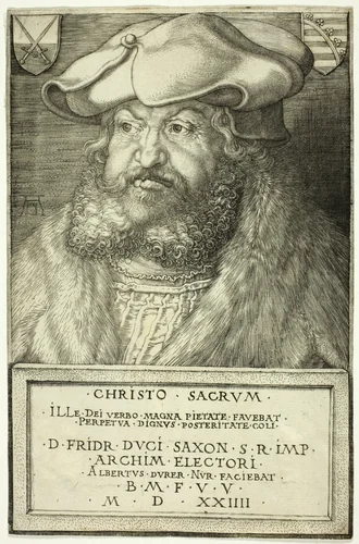 Frederick the Wise, Elector of Saxony by Albrecht Dürer, print, 1524