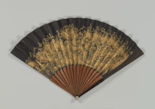 Folding fan by Unidentified Artist, painting, 1800-1899