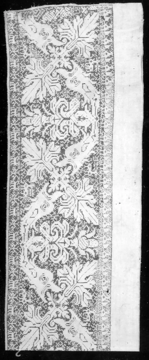 Border by Italy, textile, 1650-1700