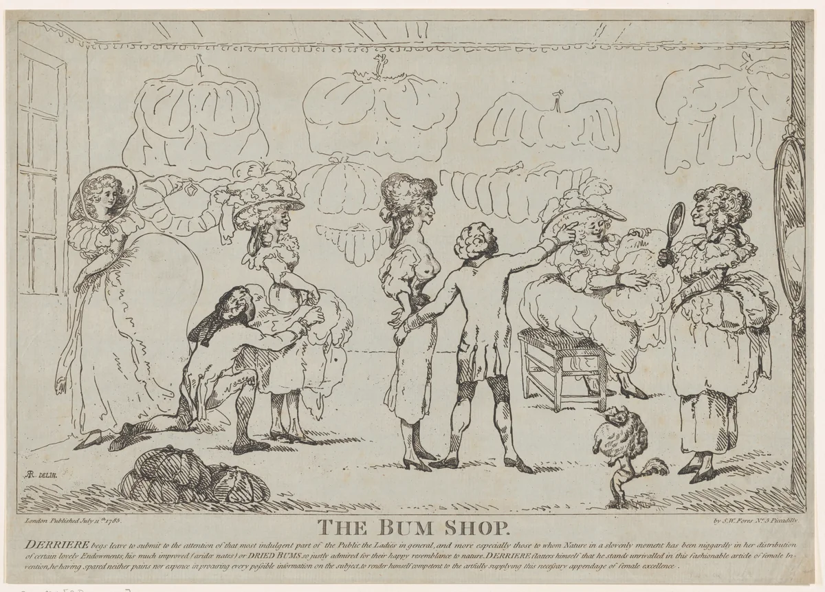 The Bum Shop by R. Rushworth, print, 1785
