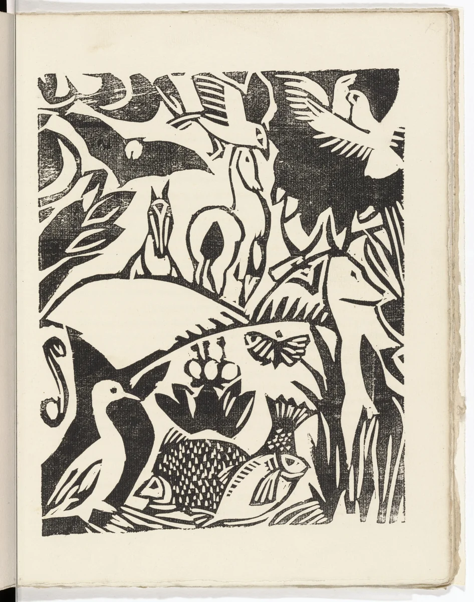 Plate (folio 23) from L'Enchanteur pourrissant by André Derain, illustrated book, 1909