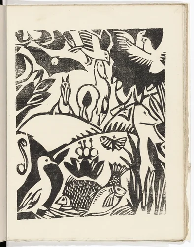 Plate (folio 23) from L'Enchanteur pourrissant by André Derain, illustrated book, 1909