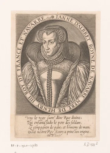 Portret van Johanna van Albret by Unknown, print, 1576-1614