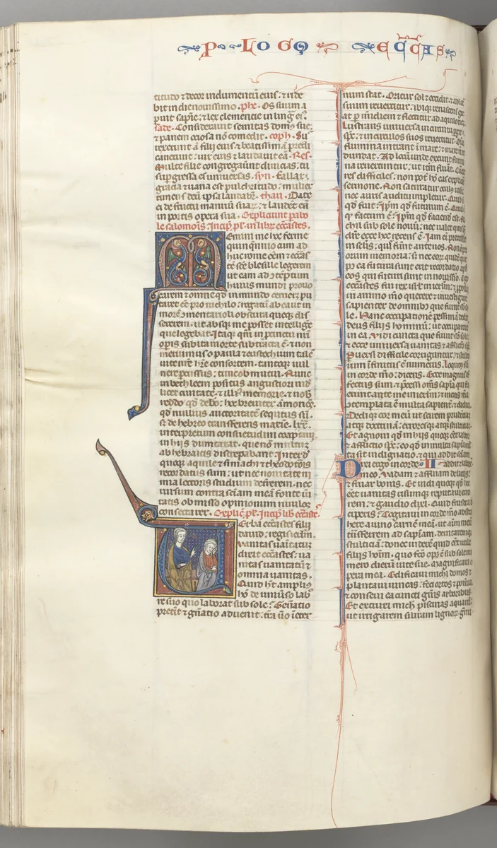 Fol. 247v, Ecclesiastes, historiated initial V, Solomon teaching by Unknown, book, 1270-1300