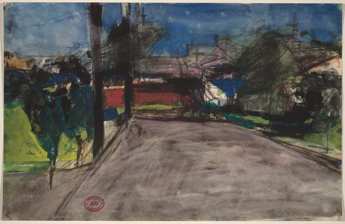 Untitled [landscape] by Richard Diebenkorn, drawing, 1955-1967