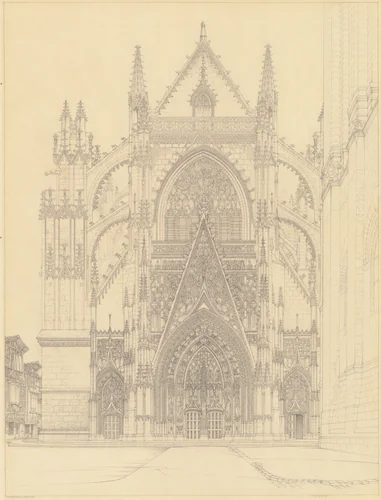 "La Trinité," Vendôme by John Taylor Arms, drawing, 1938