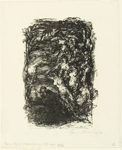 Temptation of St. Anthony (Versuchung des heiligen Antonius) from the illustrated book Es nahet gen den Tag by Hans Meid, print, 1918