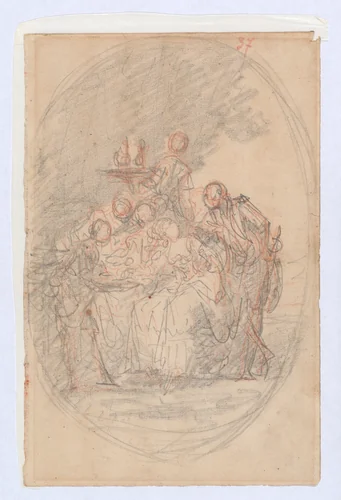 An Outdoor Luncheon by anonymous, drawing, 1700-1800