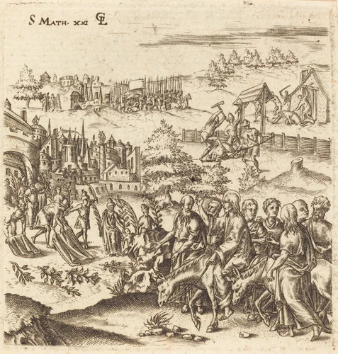 The Entry into Jerusalem by Léonard Gaultier, print, 1576-1580