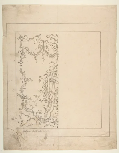 Wall Design by Leonardo Marini, drawing, 1700-1800