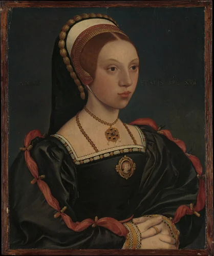 Portrait of a Young Woman by Hans Holbein the Younger, painting, 1540-1545