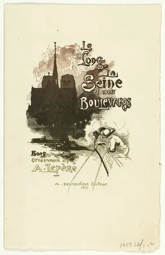 Prospectus for Le Long de la Seine et des Boulevards by Pierre Desmoulins, print, 1910