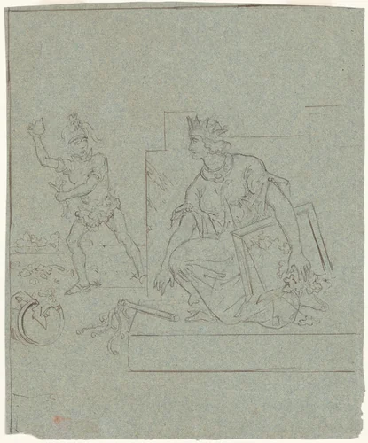 Political Cartoon of the American Civil War by Emanuel Leutze, drawing, 1855-1875