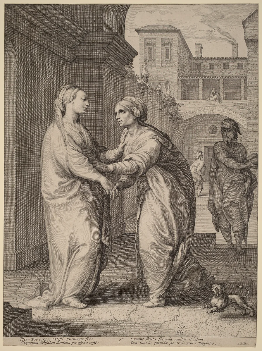 The Visitation by Hendrick Goltzius, print, 1593
