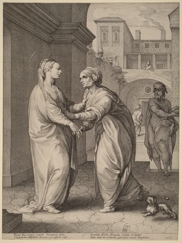 The Visitation by Hendrick Goltzius, print, 1593