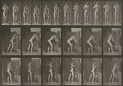 Plate Number 395. Turning a crank handle by Eadweard Muybridge, photograph, 1887