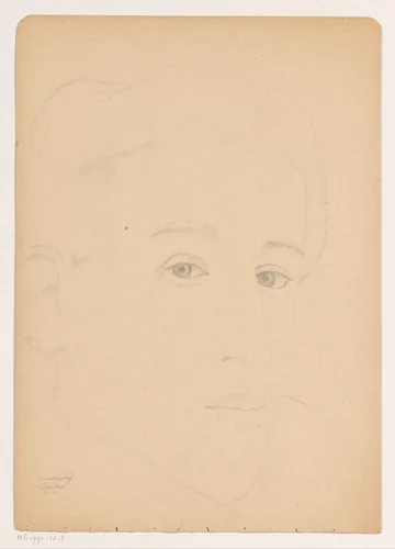 Zelfportret: B-1-1, 15 januari by Cor van Teeseling, drawing, 1942